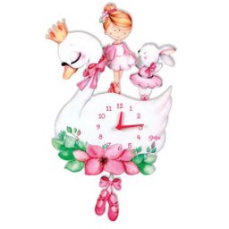 Pendulum Clock 3D Ballerina